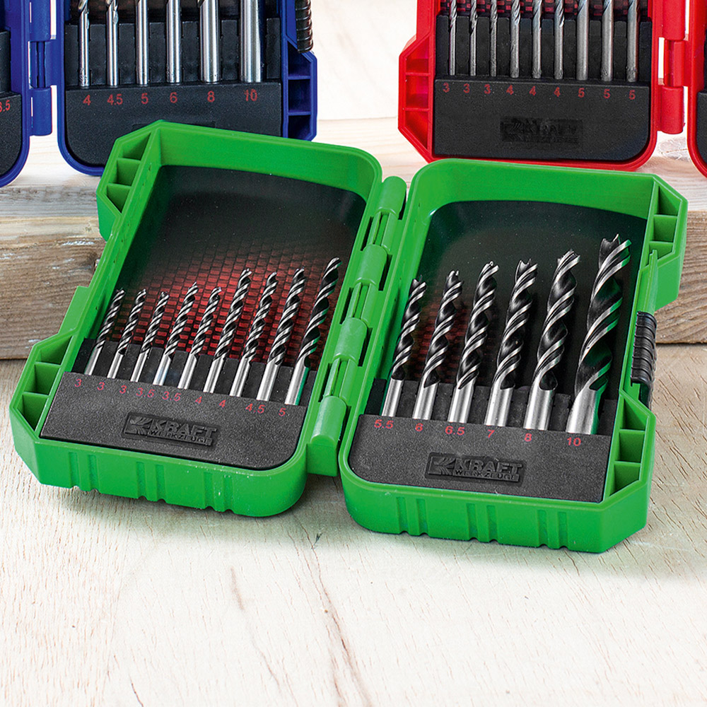Kraft Werkzeuge Doppelnut-Holzbohrer-Set - 15tlg.
