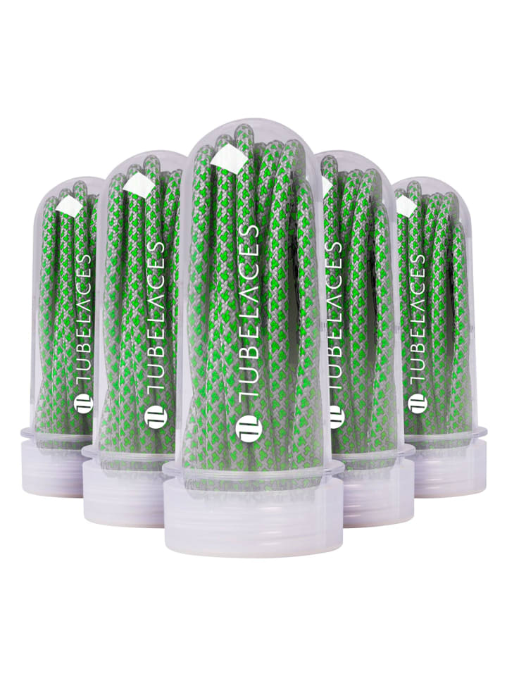 TubeLaces TubeLaces Schnürsenkel in gry/neongreen günstig kaufen