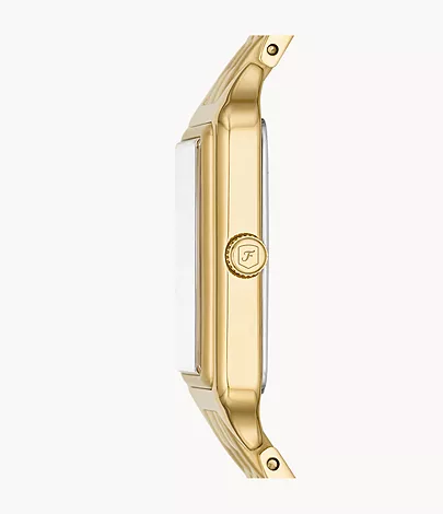 Fossil Uhr Raquel 3-Zeiger-Werk Datum Edelstahl goldfarben