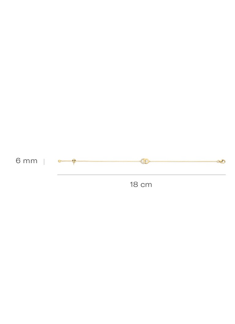 Bracciale Blush in oro giallo 14 carati con zirconi cubici 2223YZI