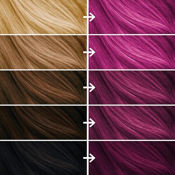 Kit de tinte permanente vegano No Bleach London Vivid Berry