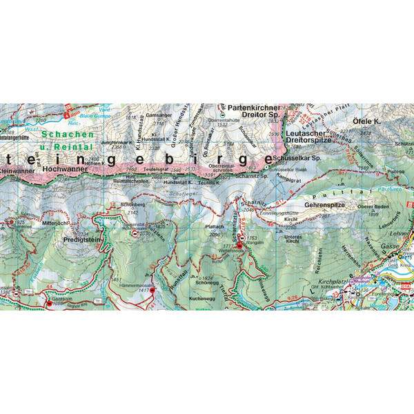 Wetterstein, Karwendel, Seefeld, Leutasch, Garmisch Partenkirchen 1 : 50 000 - Wanderkarte