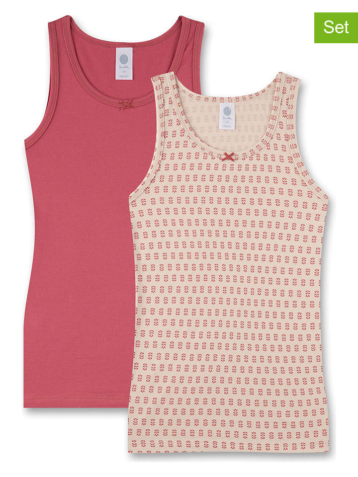 Sanetta 2er-Set: Hemdchen in Beige/ Rot günstig kaufen