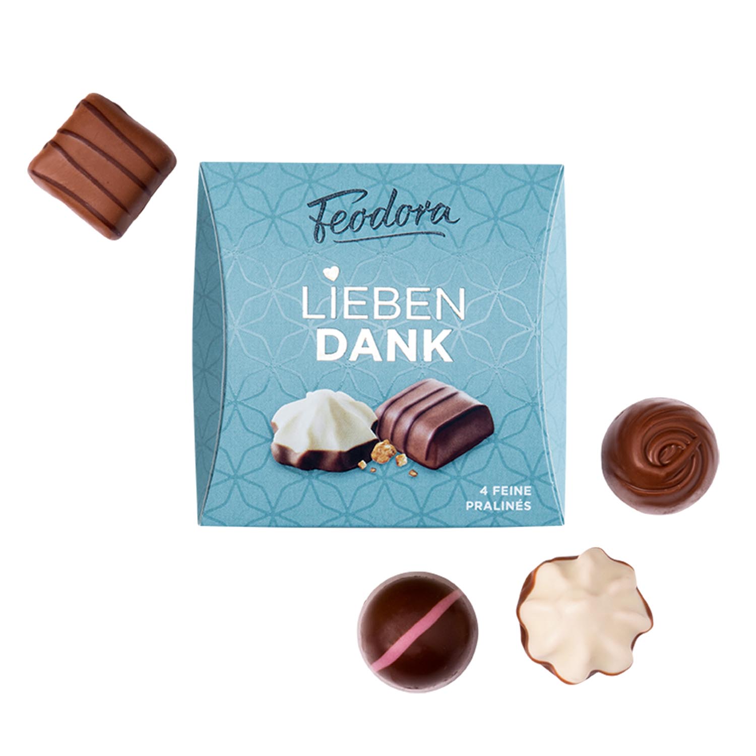 Feodora Feine Pralinés Lieben Dank 4er