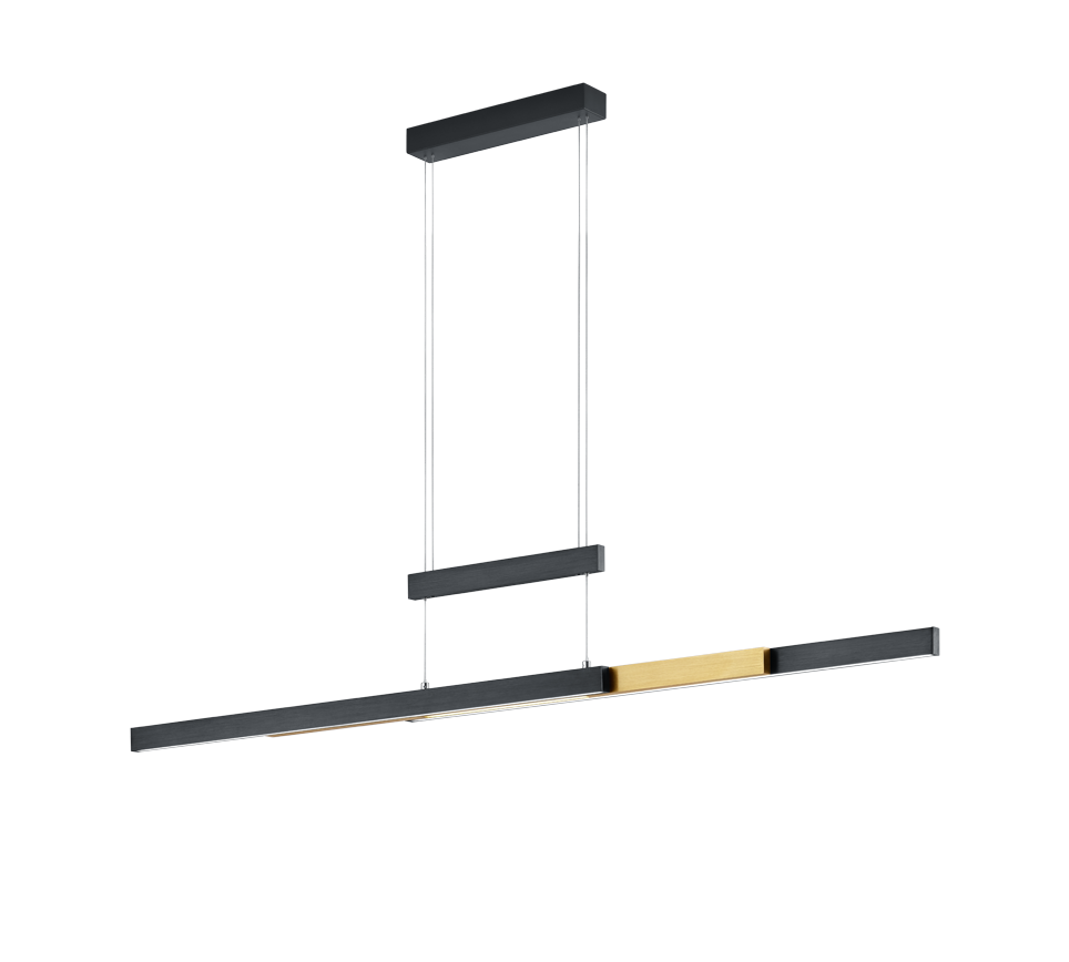 TRIO LED Pendelleuchte Trajan Schwarz Gold