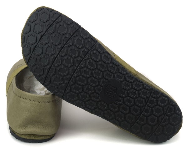 Martin Natur ~ Bio Leder Slipper Apache ~ Khaki