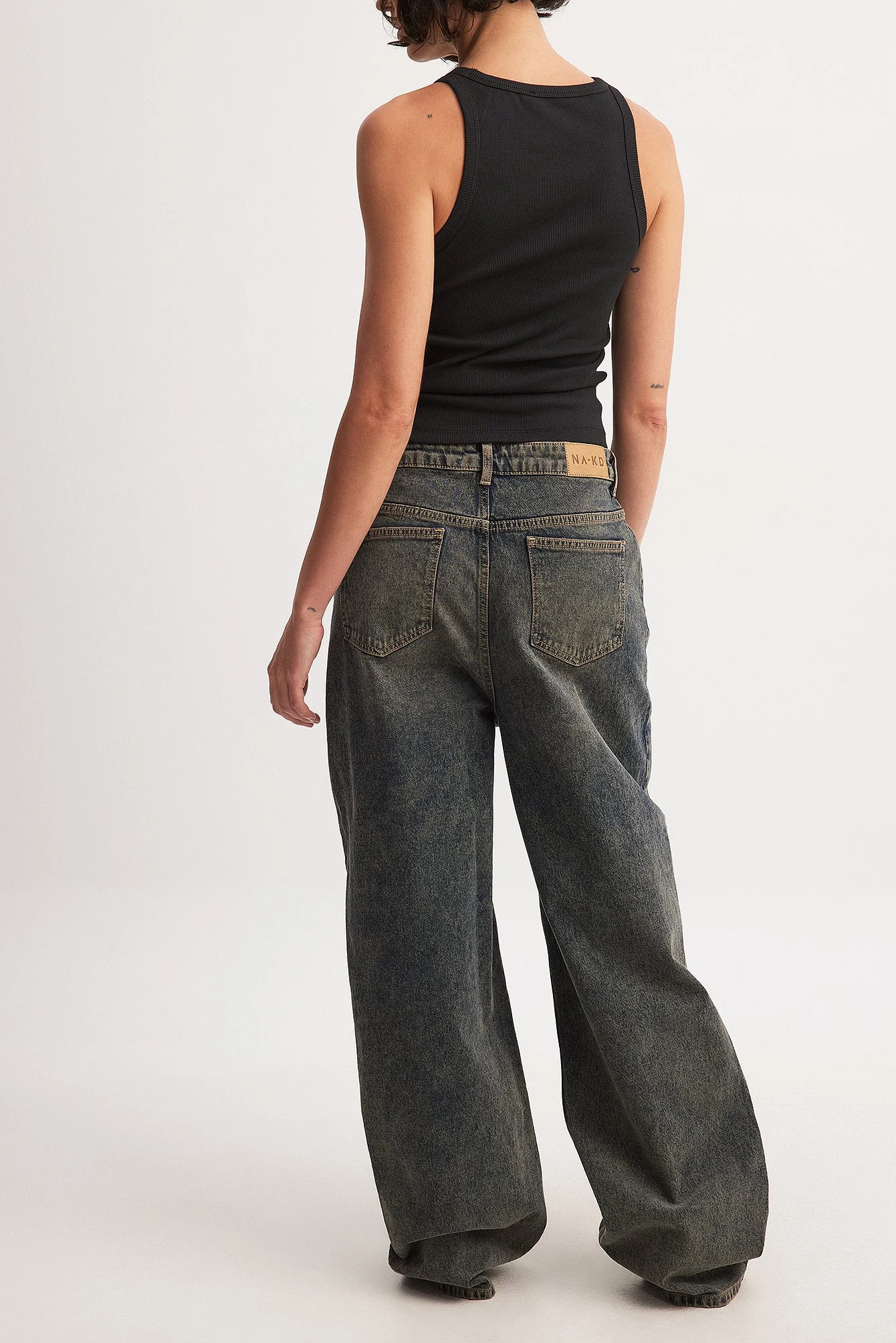 Weite Jeans mit niedriger Taille