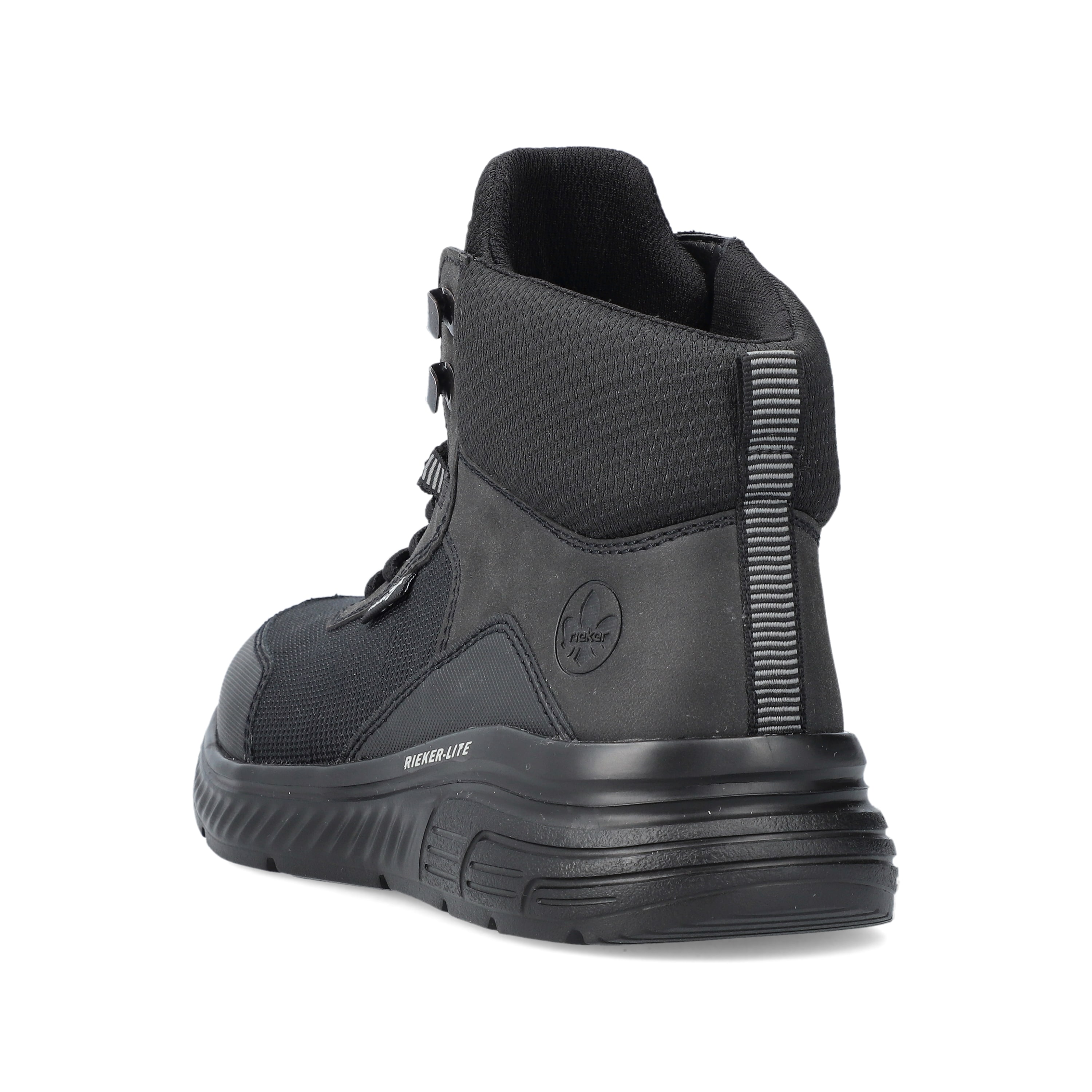 Rieker Herren Schnürschuhe asphaltschwarz