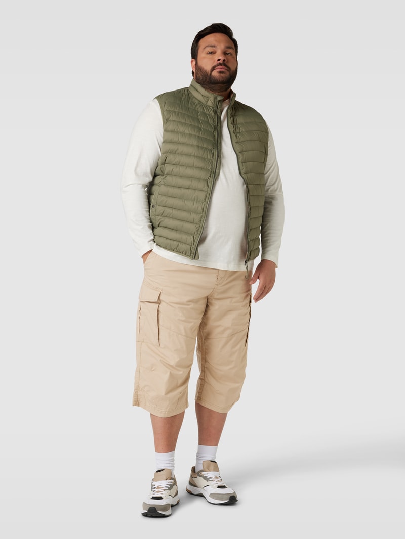 PLUS SIZE Caprihose mit Cargotaschen Modell 'Detroit' in beige
