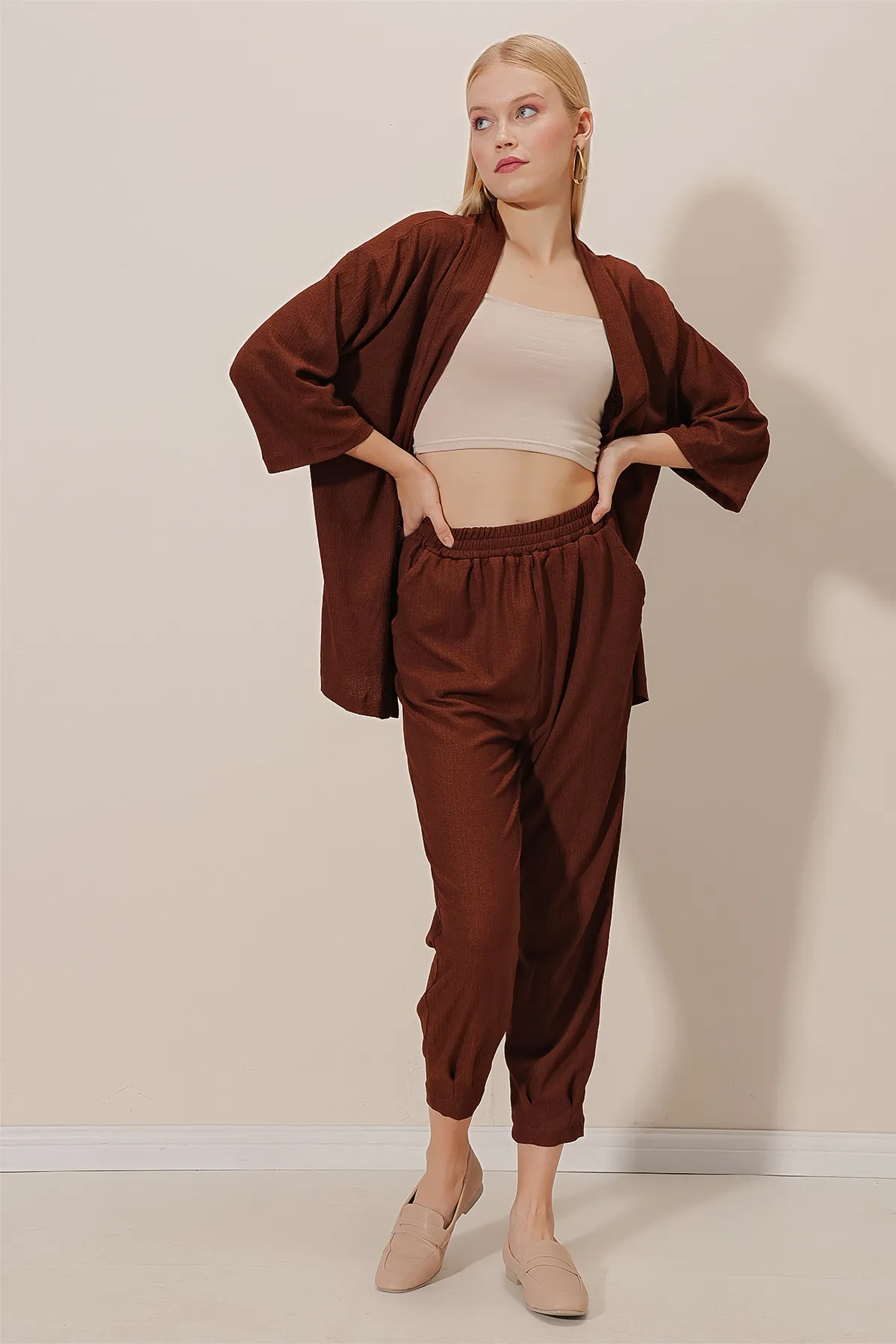 HAKKE  Bürümcük Cardigan-Hosen-Set