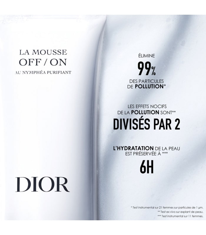 Dior-La Mousse OFF/ON-Mousse nettoyante anti-pollution au nymphéa français purifiant
