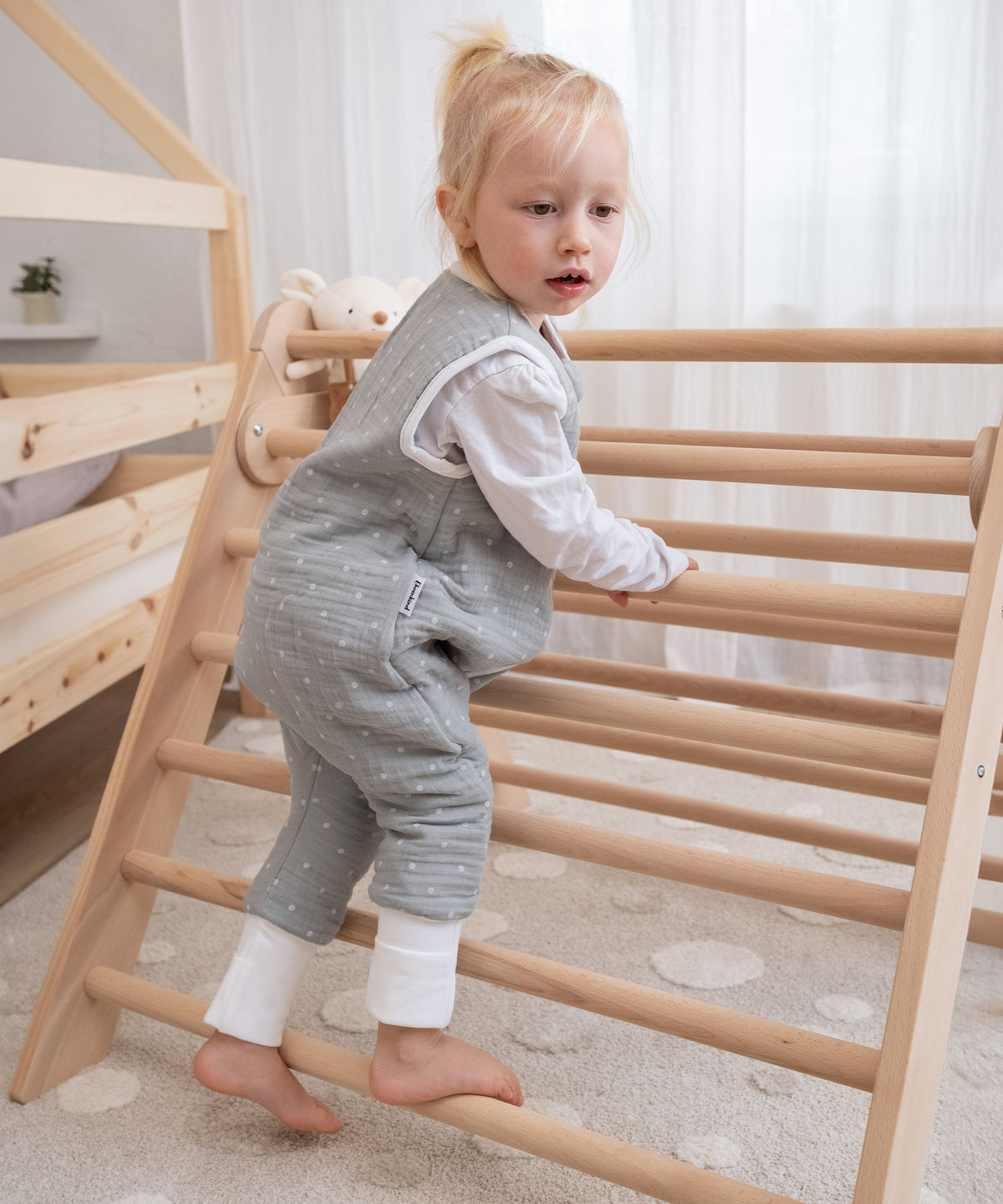 Musselin Schlafsack mit Beinen