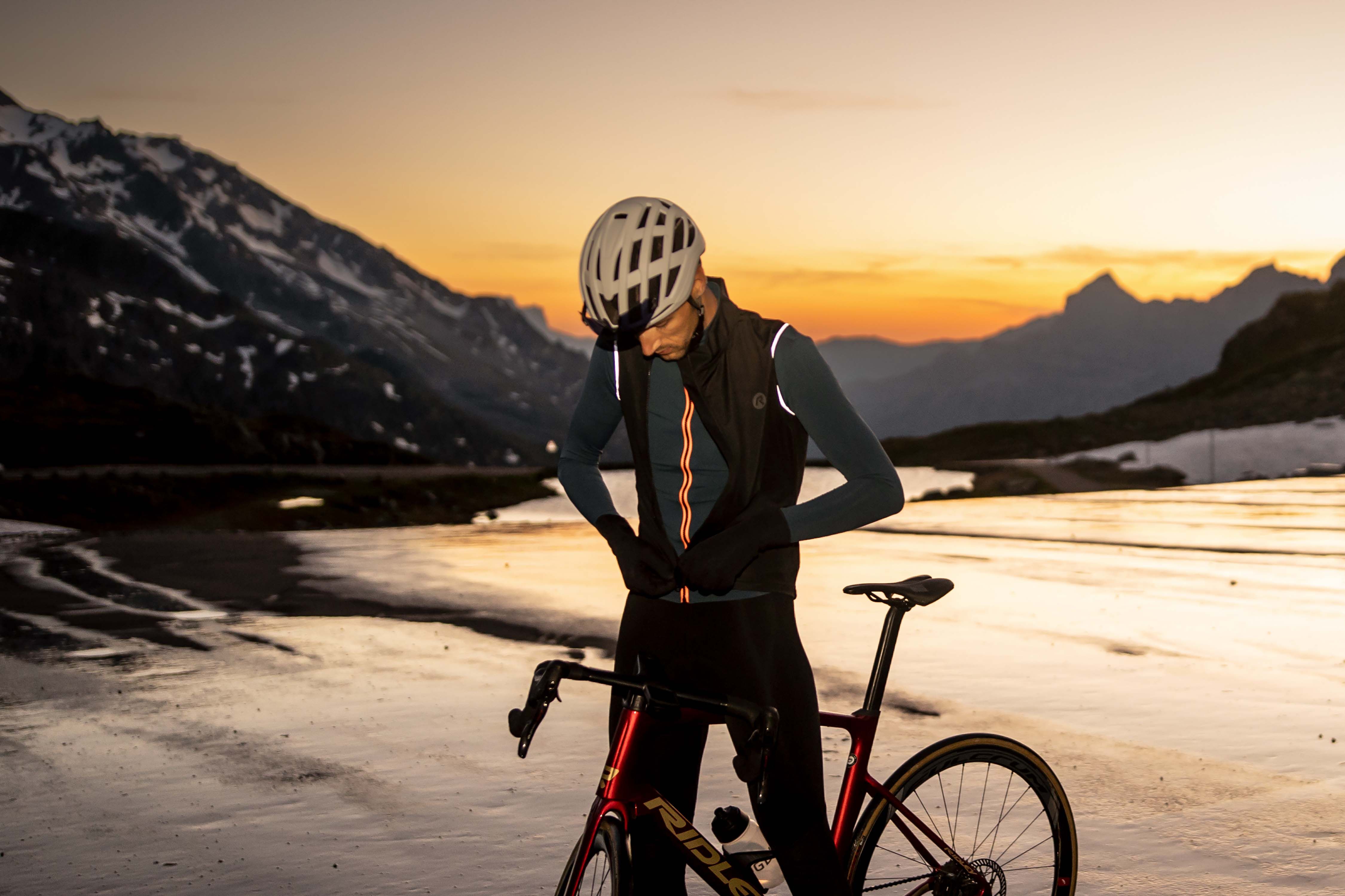 Rogelli Distance Blau Herren Radtrikot Langarm