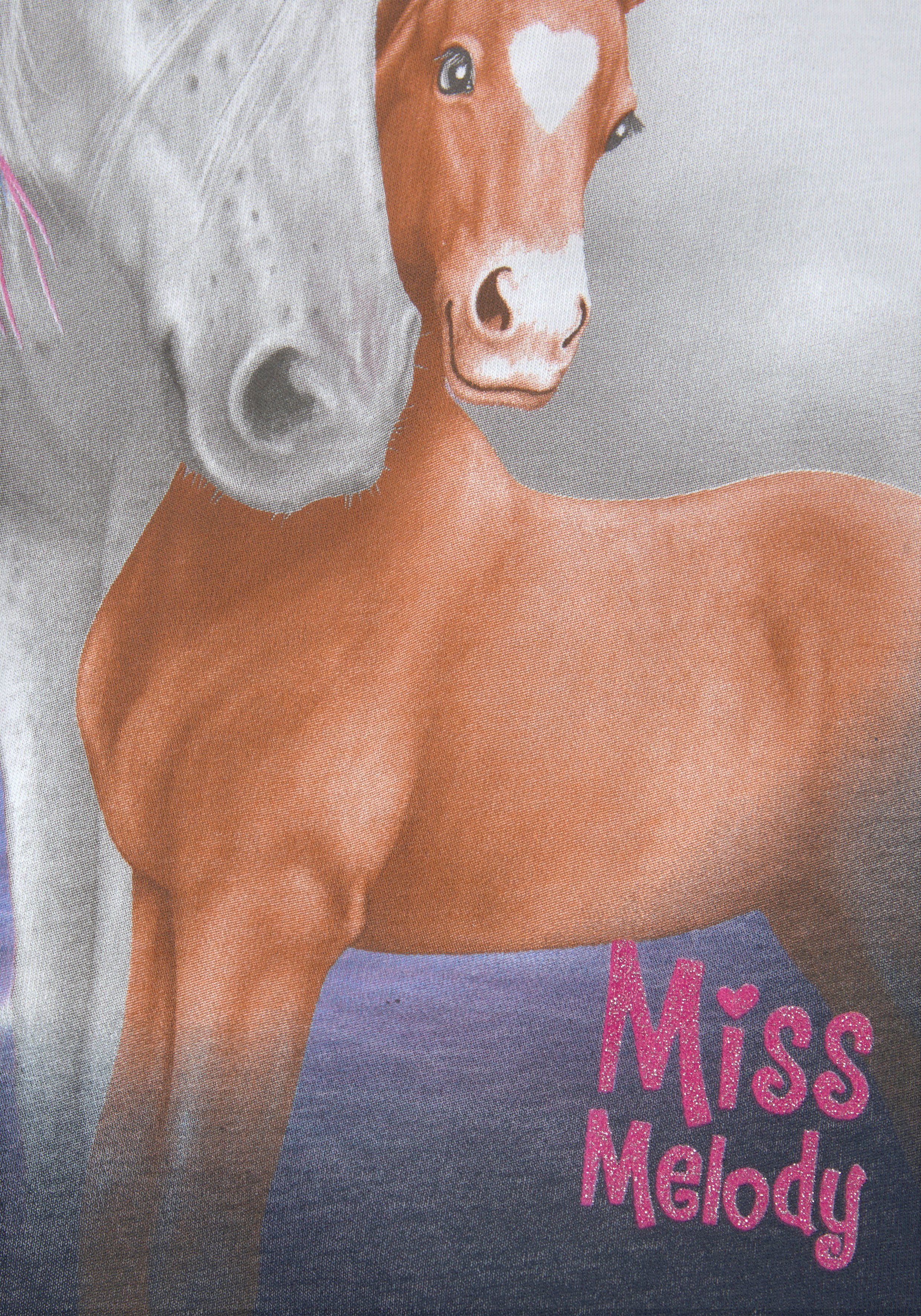 Miss Melody Langarmshirt & Leggings (Set, 2-tlg) mit tollen Pferdedrucken