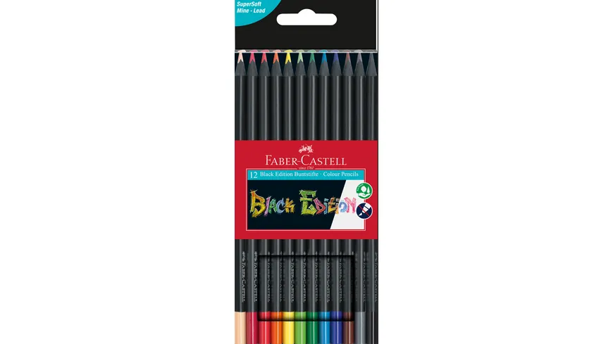 FABER CASTELL Buntstift Black Edition 12er Etui