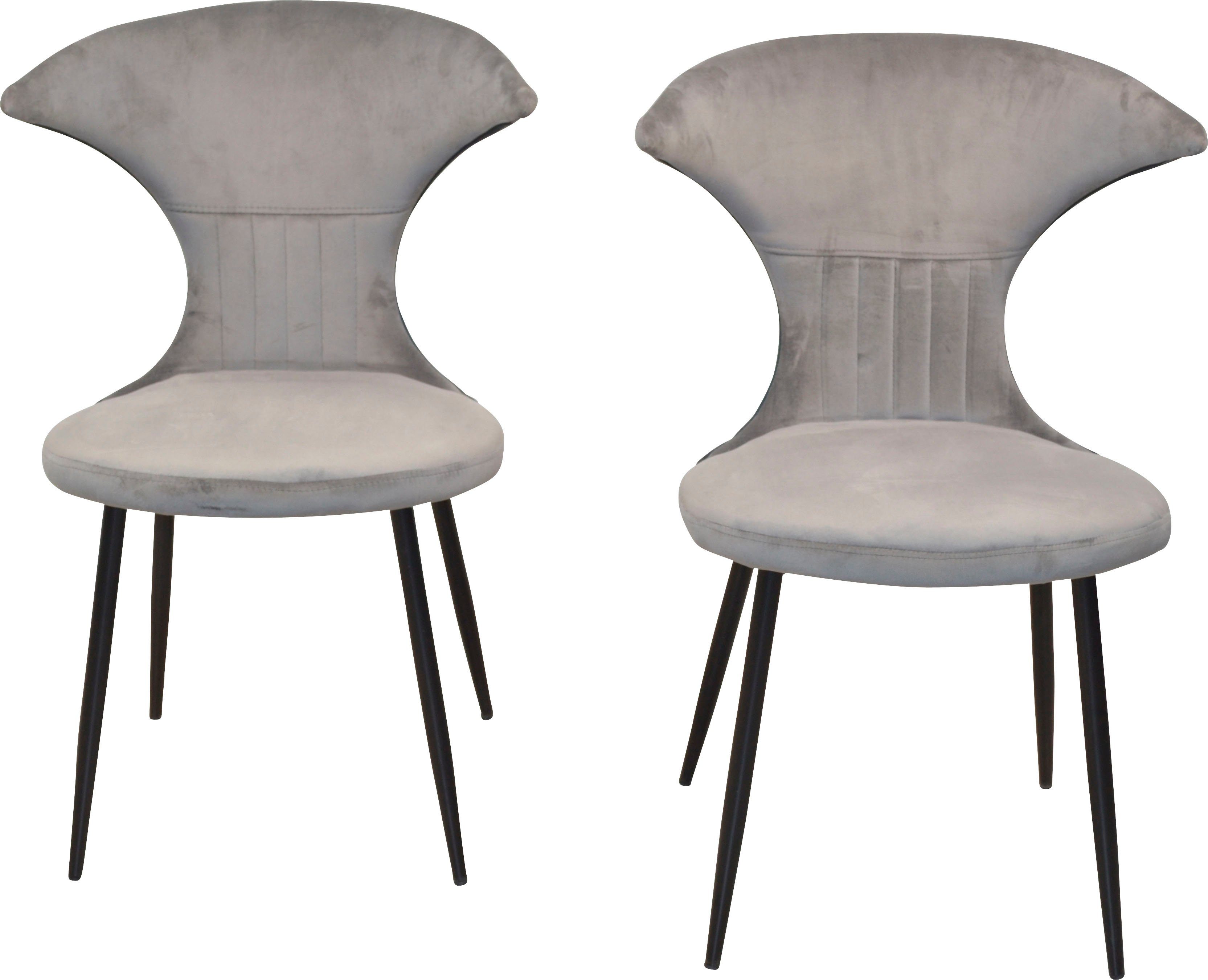 INOSIGN 4-Fußstuhl (Set, 2 St), Gestell aus Stahlrohr, Sitz- und Rückenfläche schaumstoffgepolstert