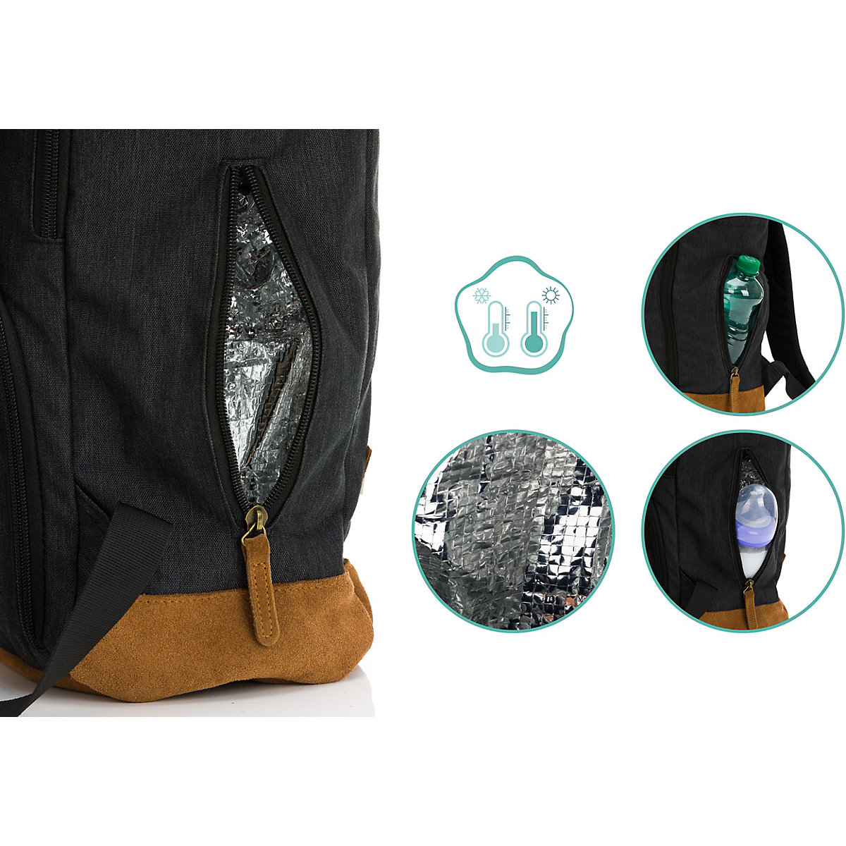 Wickelrucksack Berlin, schwarz