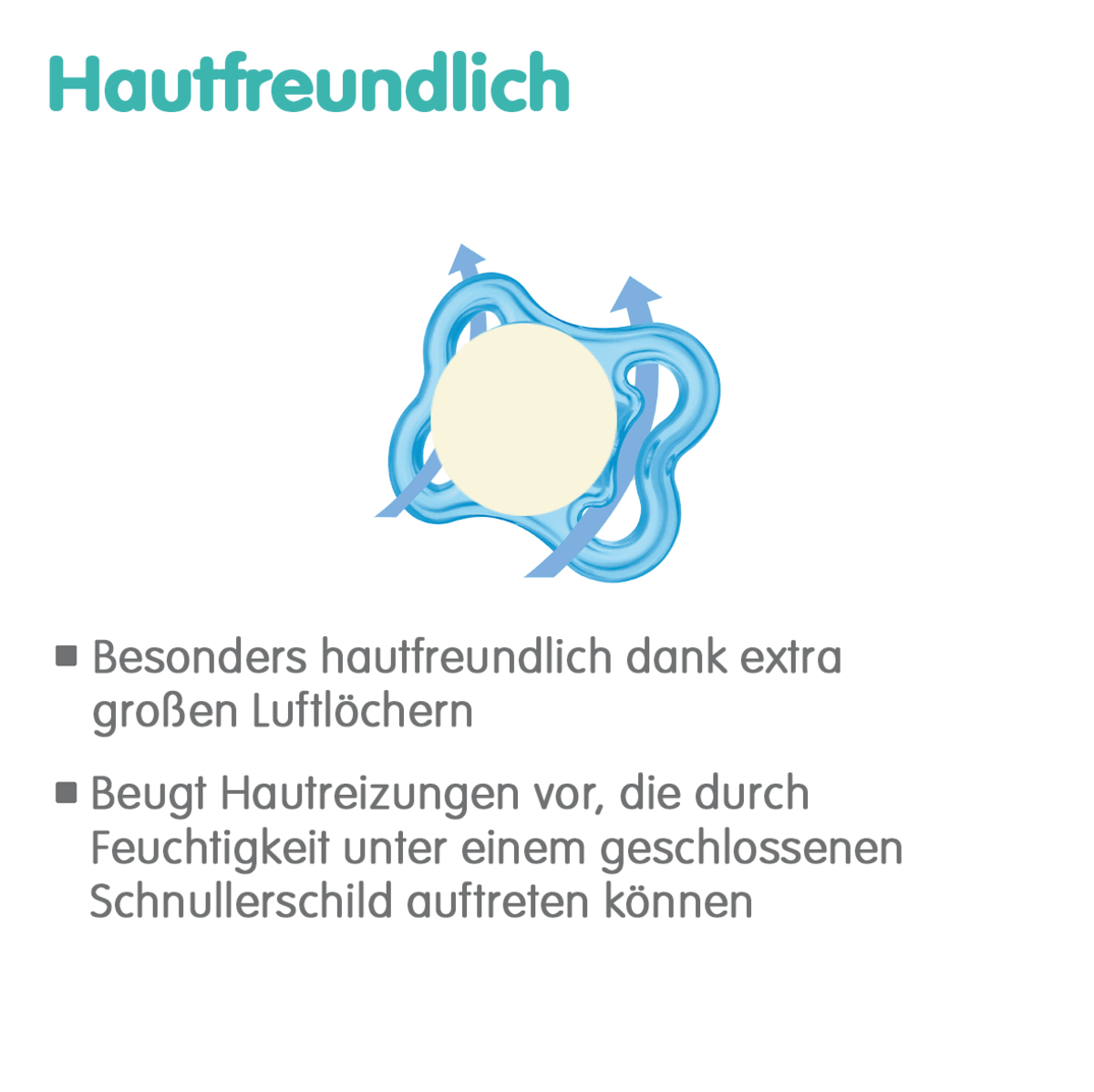 Schnuller Supreme Night Silikon, blau/crreme, 0-6 Monate, 2 St