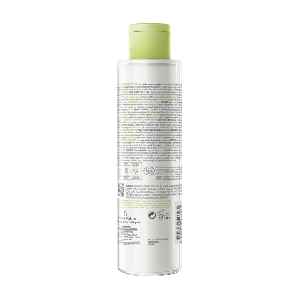A-Derma Biology - Eau micellaire dermatologiquehydra nettoyante BIO Nettoyant