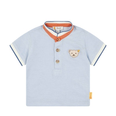 Poloshirt kurzarm, hellblau für Jungs