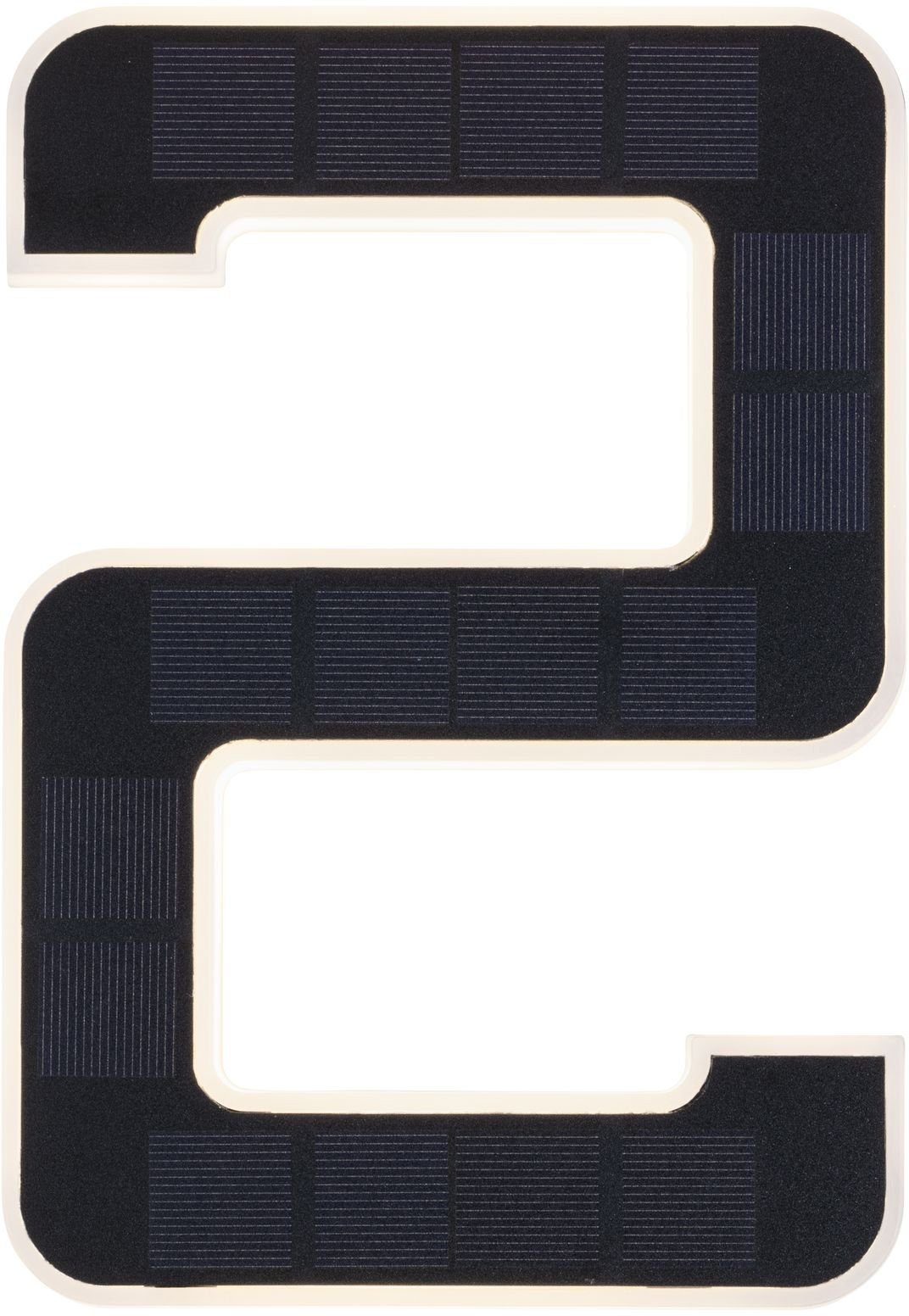 Paulmann LED Außen-Wandleuchte Solar Hausnummer, LED fest integriert, Warmweiß, LED-Modul, Hausnummern 0-9 wählbar, Akku wechselbar