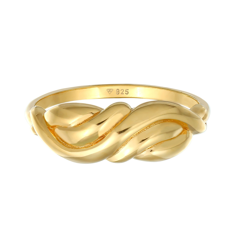 Elli Elli Bague Blogueur tendance Ladies Knot Curved Boho Style en argent sterling 925 Bague