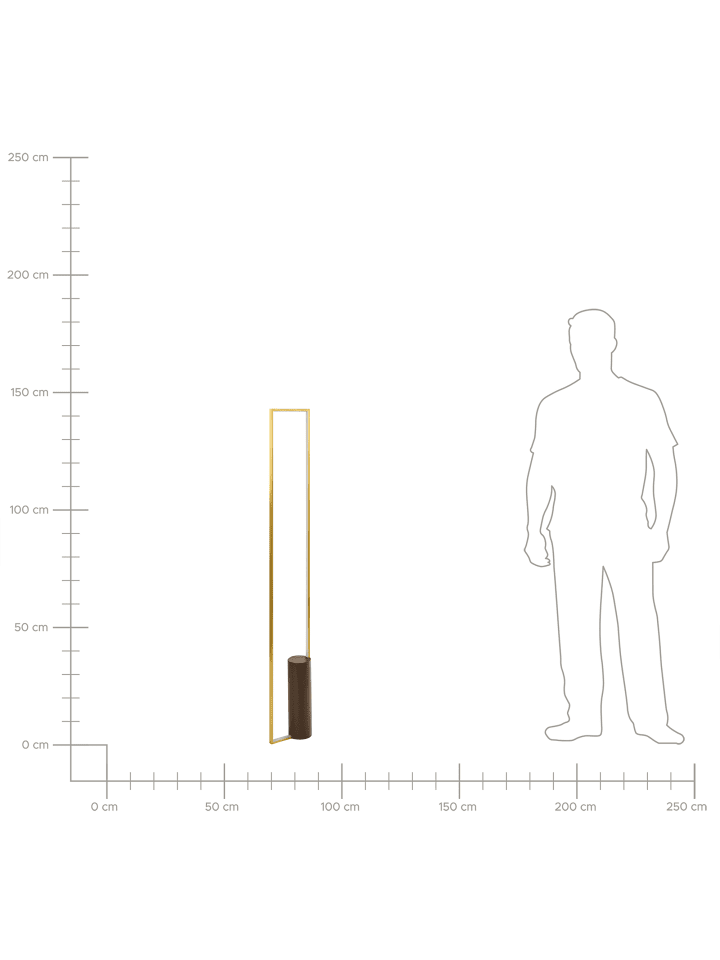 Beliani Stehleuchten PATRICIO in Gold/Braun - (W) 20 x (H) 140 x (L) 10 cm günstig kaufen onesize