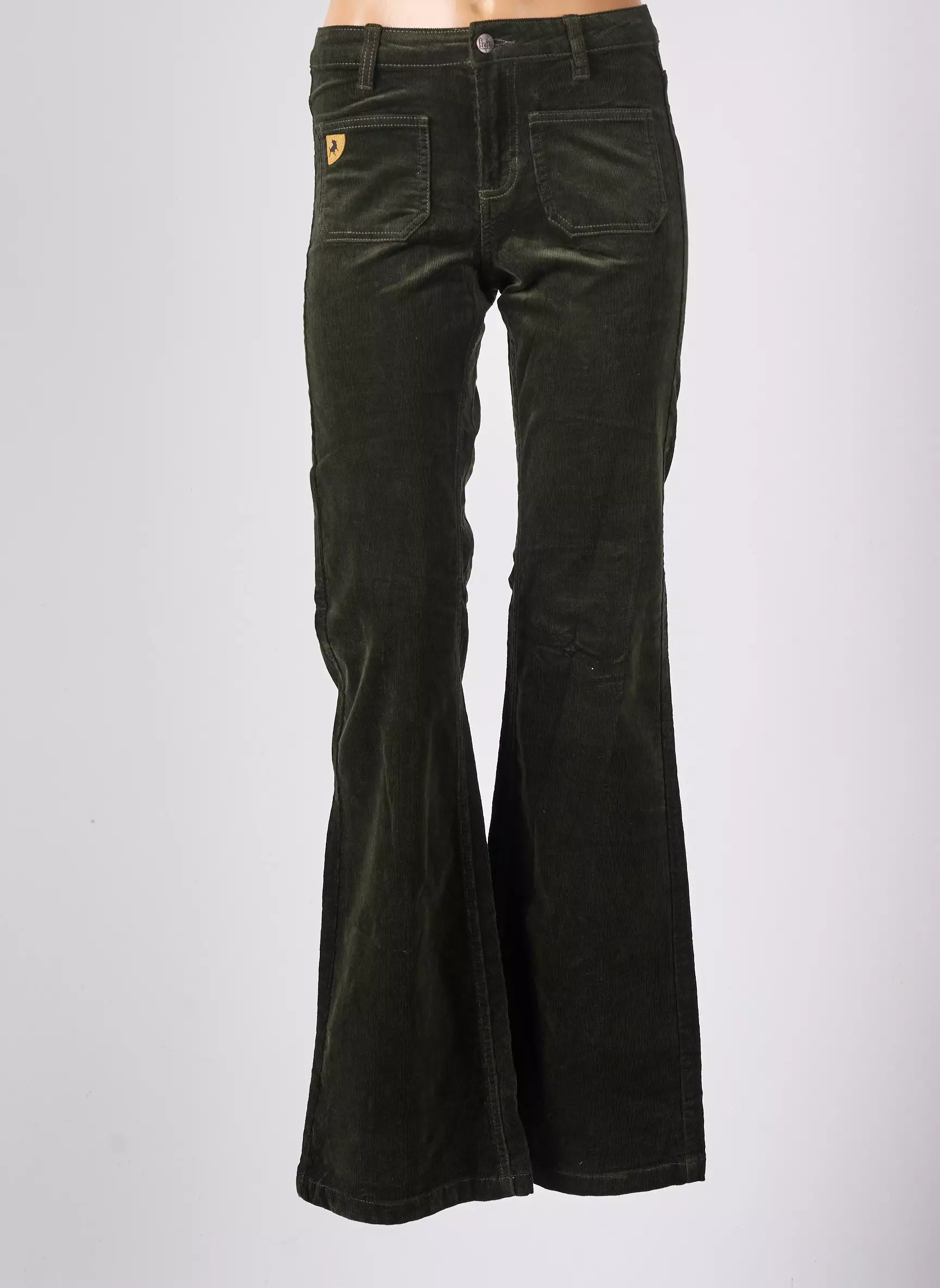 Lois Pantalons Flare Femme couleur vert