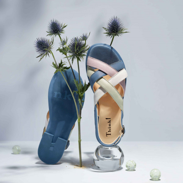 KAMAA Riemchensandale - Denim/Kombi