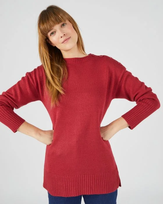 Pull tunique esprit marinière