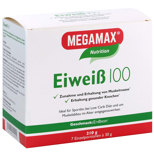 EIWEISS 100 Erdbeer Megamax Pulver  7X30 g  Pulver