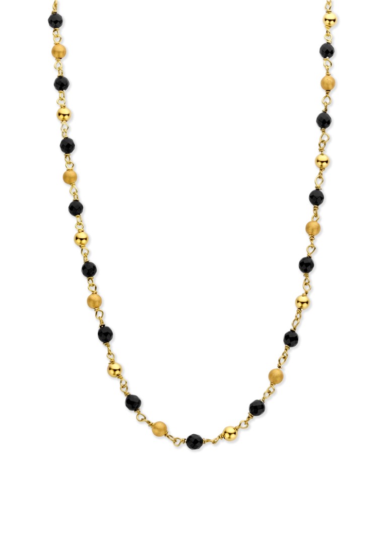 Casa Jewelry Riva Onyx necklace gold plated