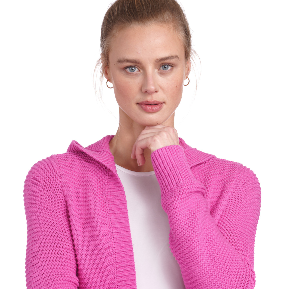 Damen Strickjacke mit Kapuze