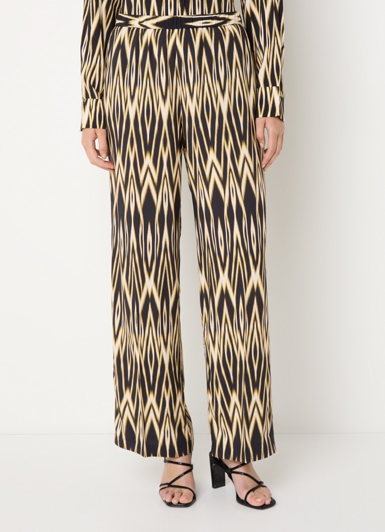 Gerry Weber high-waist loose-fit trousers with print and side pockets
