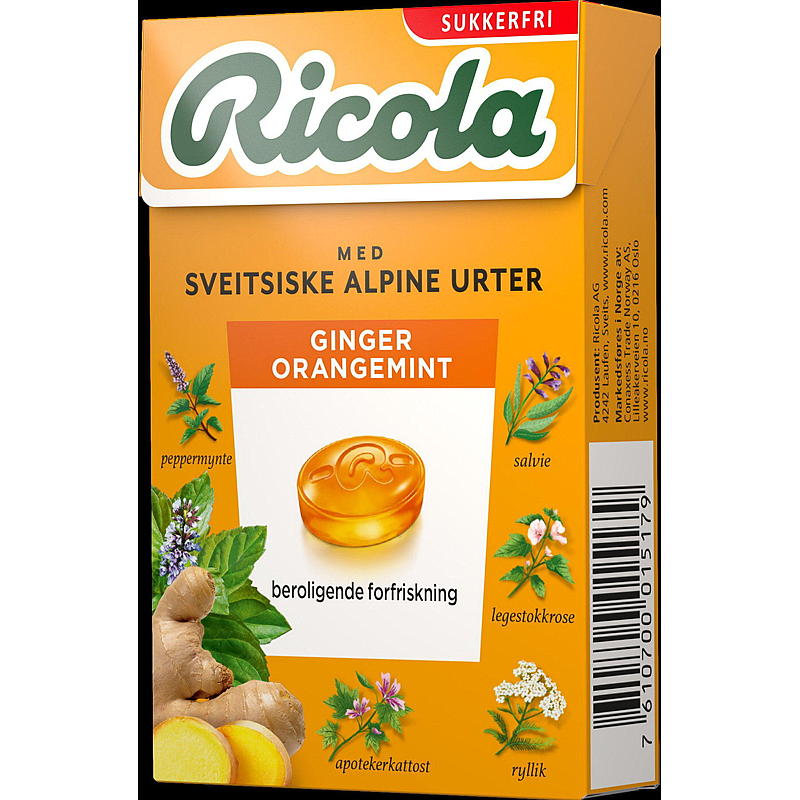 Ricola Ricola 50 g  Ginger Orangemint