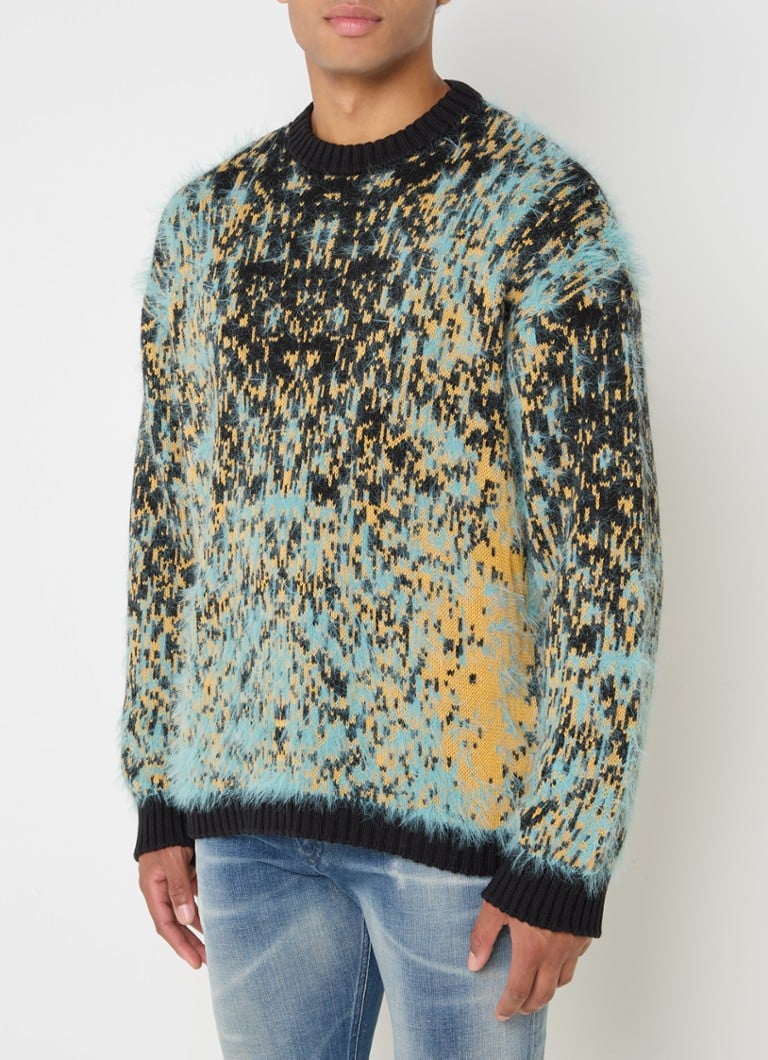 Maglione Diesel K-Rain in misto lana a maglia grossa con motivo integrato