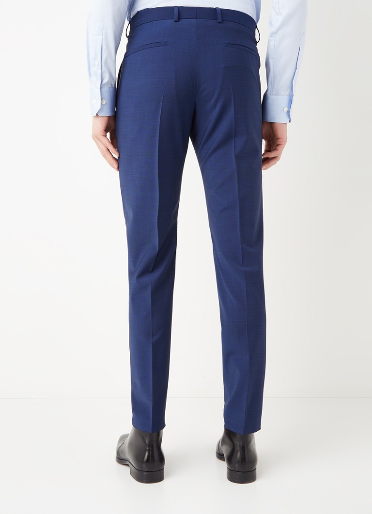 Strellson Flex Cross Mercer slim fit trousers in wool blend with micro design
