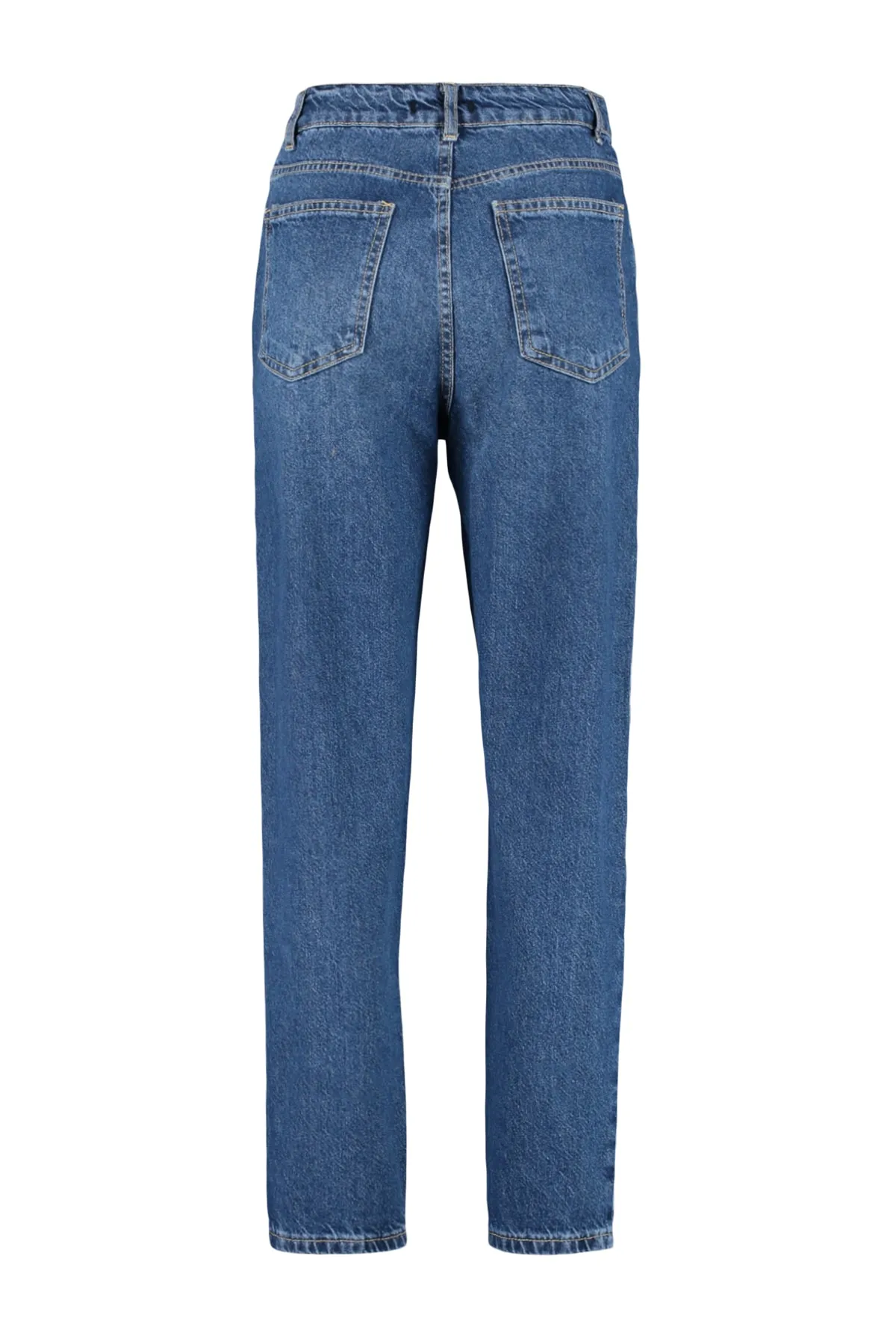 Trendyol Collection  Dunkelblaue High-Bel-Mom-Jeans TWOSS23JE00067