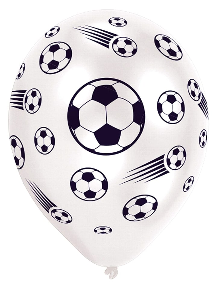 amscan Fußball Luftballons (schwarz-weiß, 8er Pack) in mehrfarbig günstig kaufen onesize