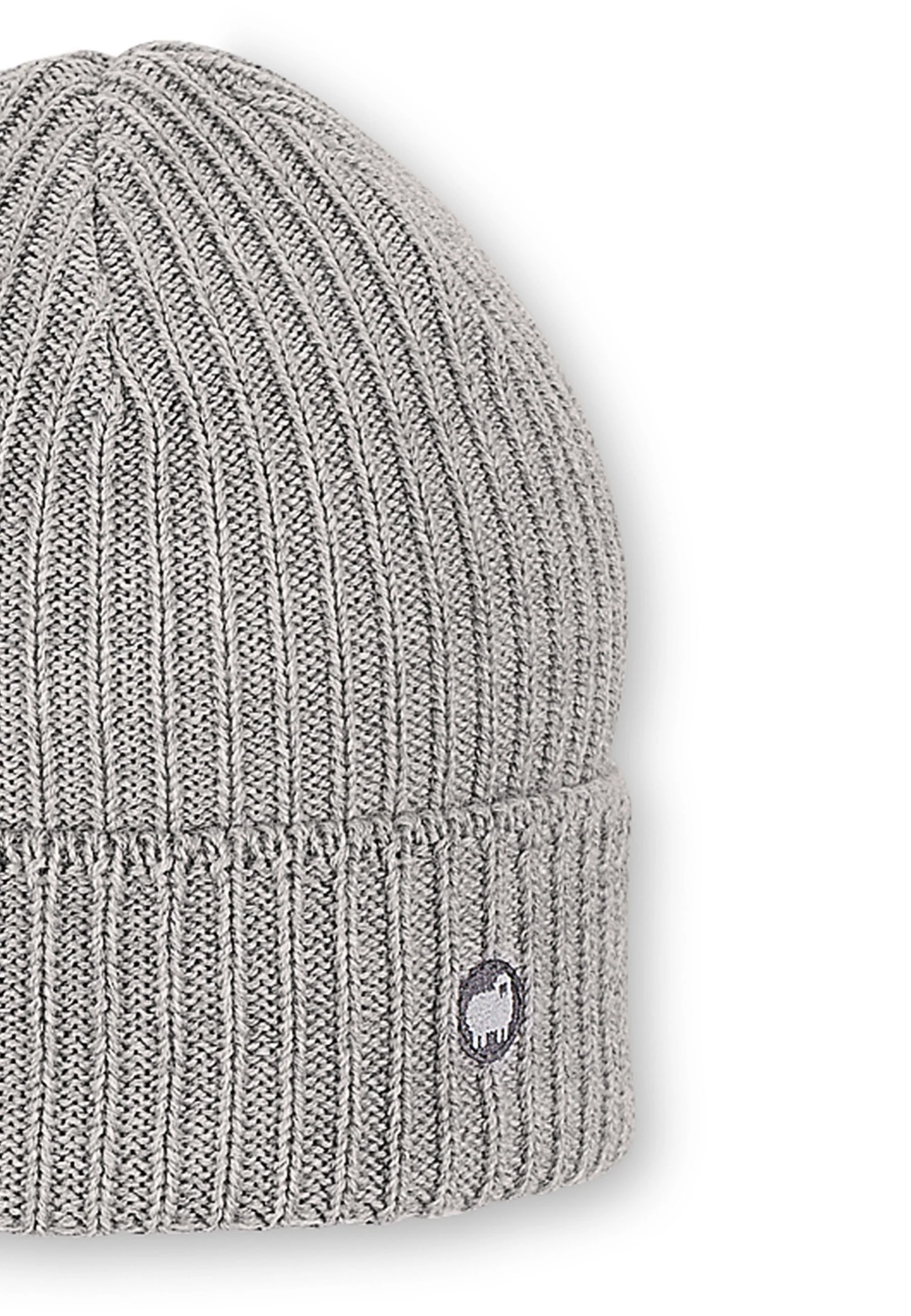 Strickmütze Baby aus Merinowolle mit Umschlag