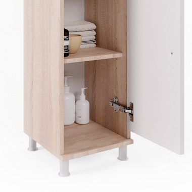 Vicco Badmöbel-Set Badezimmerset FYNN Sonoma Set 2, (3-er Set, 3-St., 3-er Set)