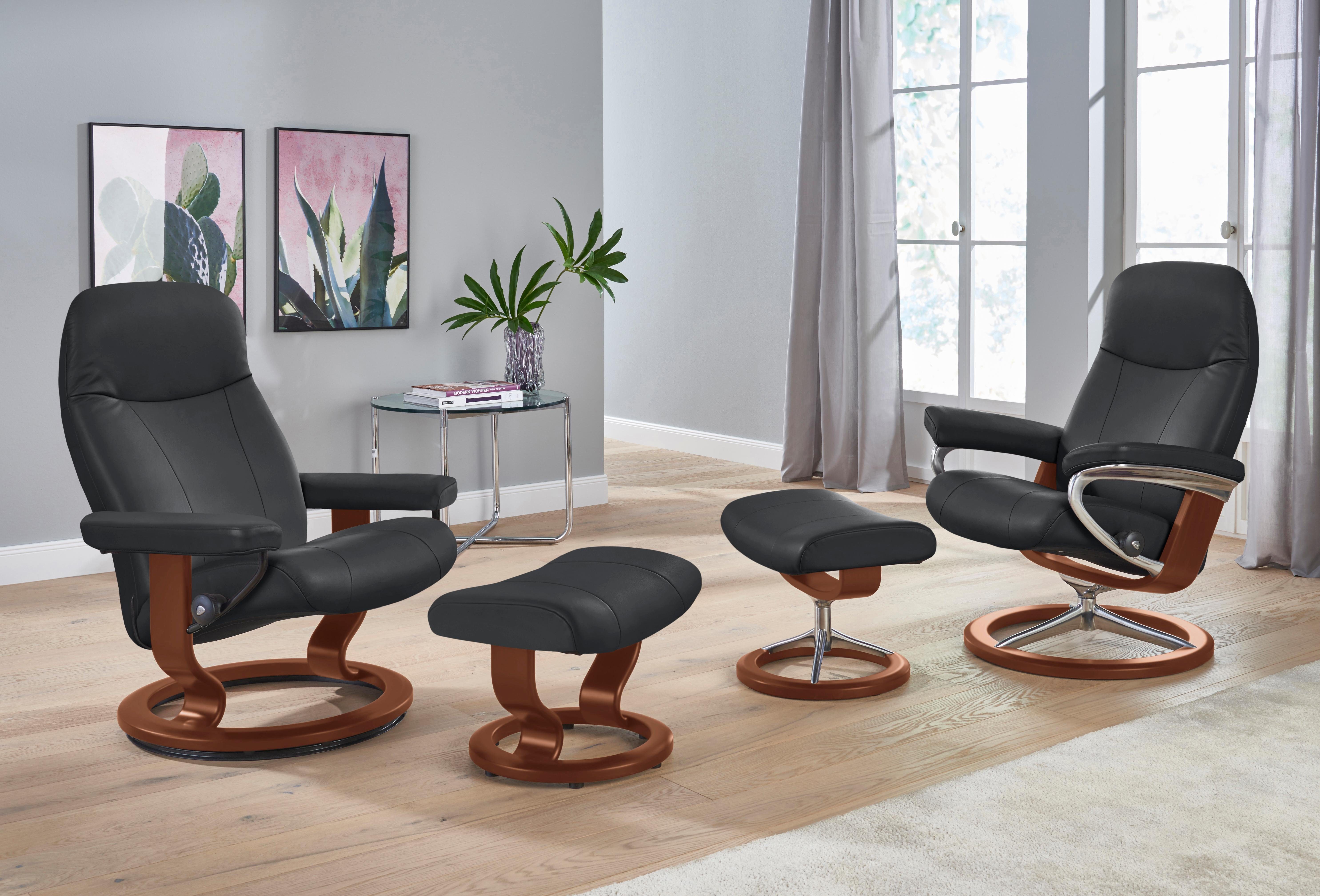 Stressless® Relaxsessel Garda (Set), mit Classic Base, Größe M, Gestell Braun