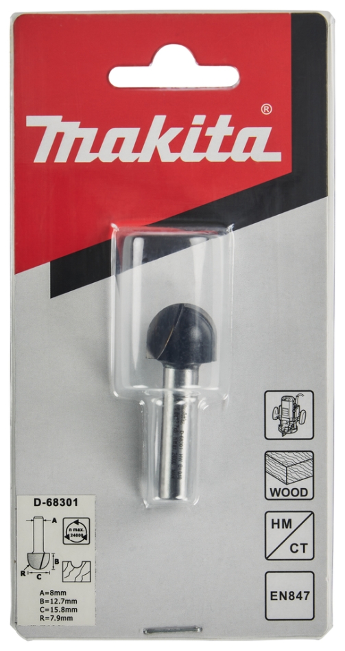 Akcesoria Makita D-68301 Frez do profili pustych 15,8 x 12,7 mm S8