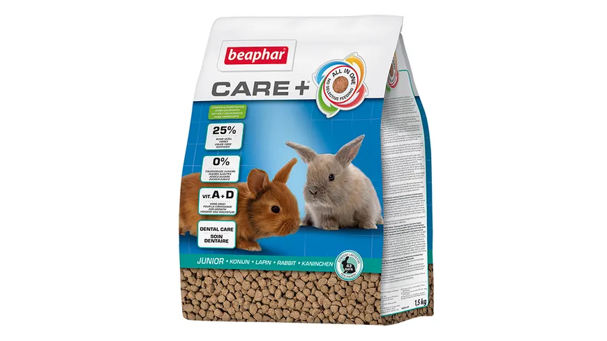 beaphar Nagerfutter Care+ Kaninchen Junior 1,5kg 1.5 kg