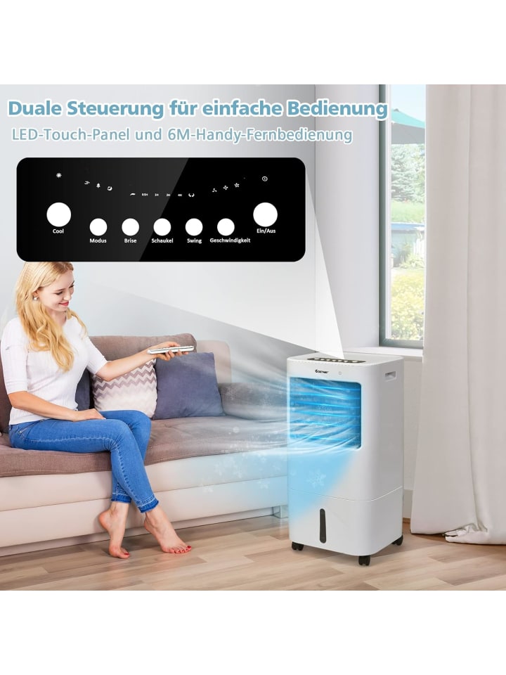 COSTWAY 4 in 1 Mobile Luftkühler in Weiß günstig kaufen onesize