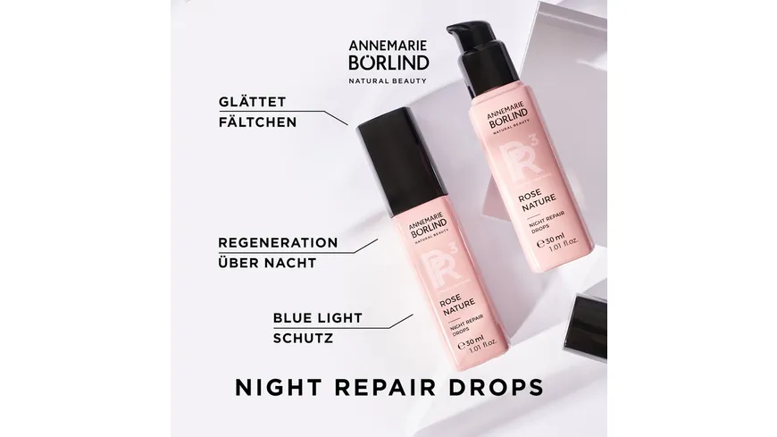 ANNEMARIE BÖRLIND Rose Nature Night Repair Drops Nachtserum 30 ml