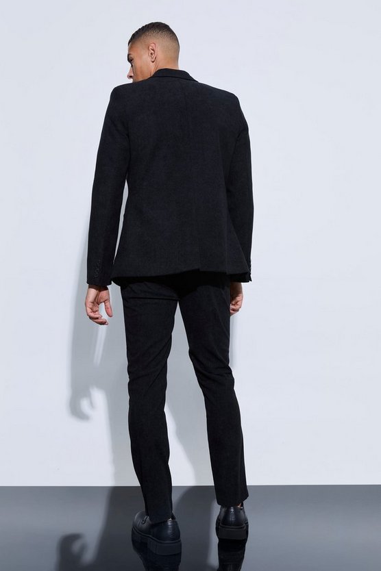 Zweireihiger Skinny Cord-Blazer