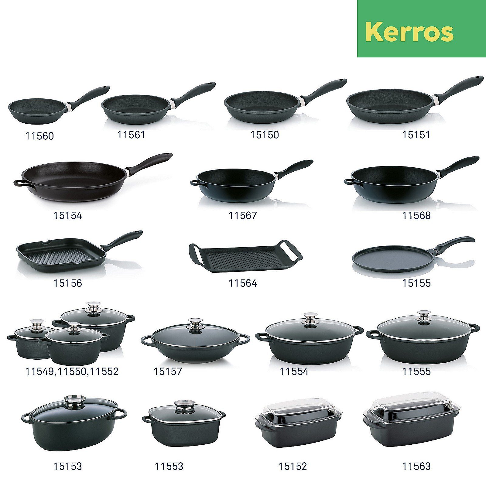 kela Bratpfanne Kerros, Aluminium, Allherdboden, hitzebeständig bis 180°C, Antihaftbeschichtung