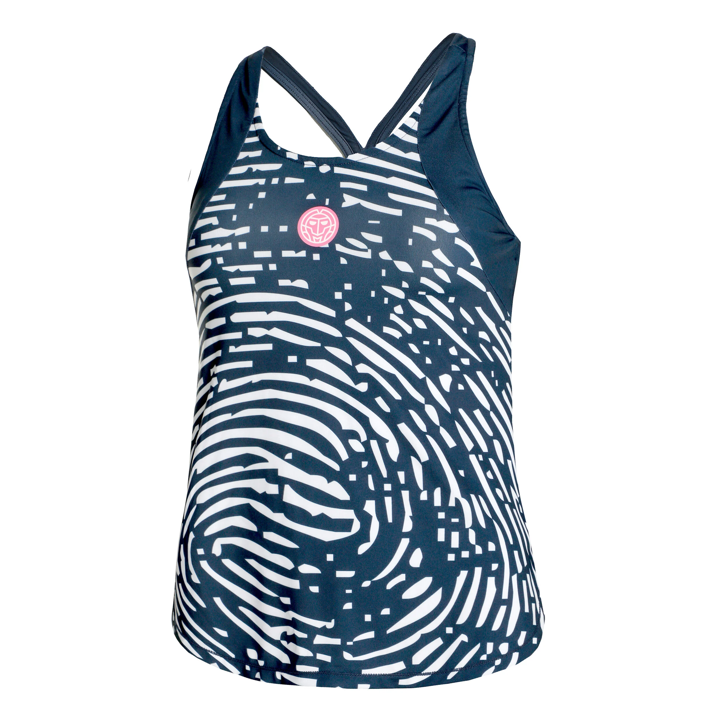 Fingerprint Tank-Top Damen - Dunkelblau, Weiß