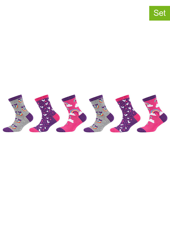 Skechers 6er-Set: Socken in Pink/ Bunt günstig kaufen